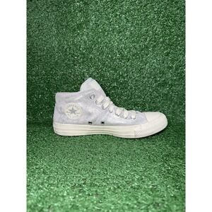 Converse Shoes Women Size 7 Chuck Taylor All Star High Top Silver White Sneakers